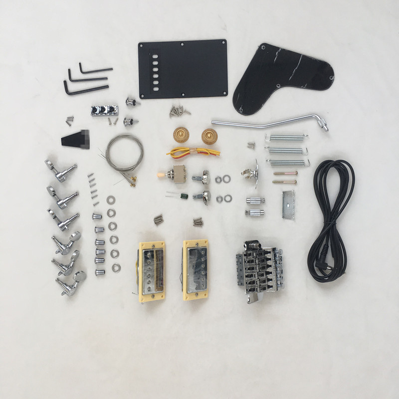 Kit DIY para guitarra eléctrica zurda Afanti con cuerpo de caoba y chapa de fresno