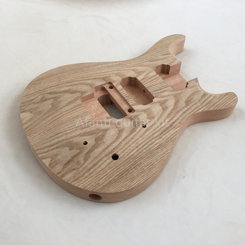Kit DIY para guitarra eléctrica zurda Afanti con cuerpo de caoba y chapa de fresno