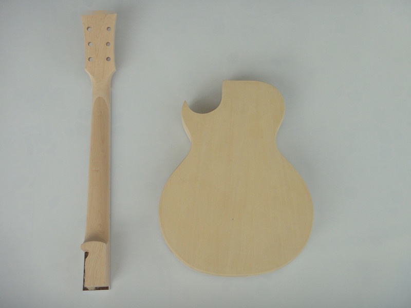 Kit de guitarra eléctrica DIY Afanti personalizado con cuerpo semi-hueco HH y tapa de arce flameado