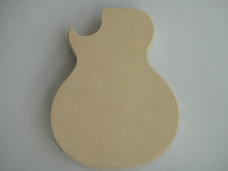 Kit de guitarra eléctrica DIY Afanti personalizado con cuerpo semi-hueco HH y tapa de arce flameado