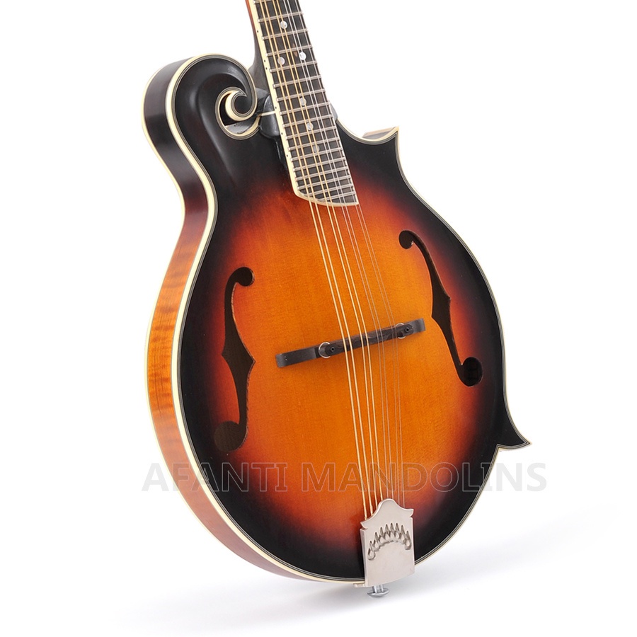 Mandolina F Afanti AA de arce flameado macizo Sunburst