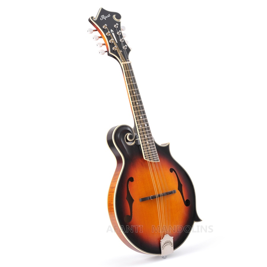 Mandolina F Afanti AA de arce flameado macizo Sunburst