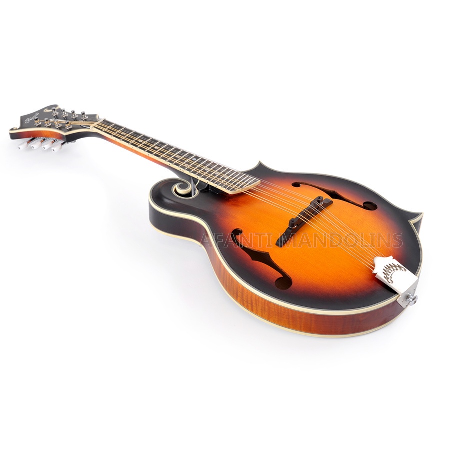 Mandolina F Afanti AA de arce flameado macizo Sunburst