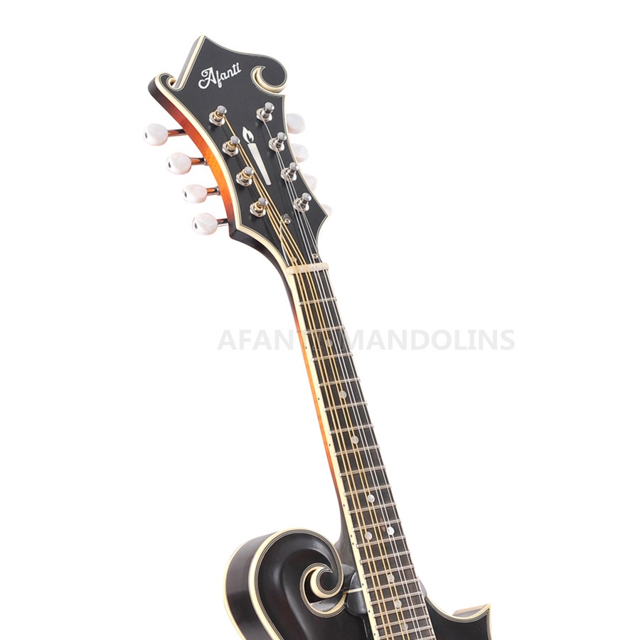 Mandolina F Afanti AA de arce flameado macizo Sunburst
