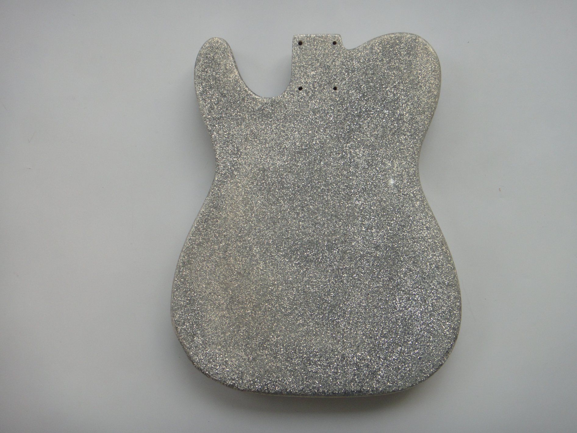 Cuerpo de guitarra Tl de madera de fresno color escamas metálicas plateadas Afanti