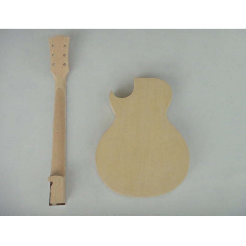 Kit de guitarra eléctrica DIY Afanti personalizado con cuerpo semi-hueco HH y tapa de arce flameado