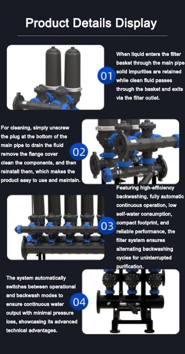 Filtro de disco de flujo reversible automático