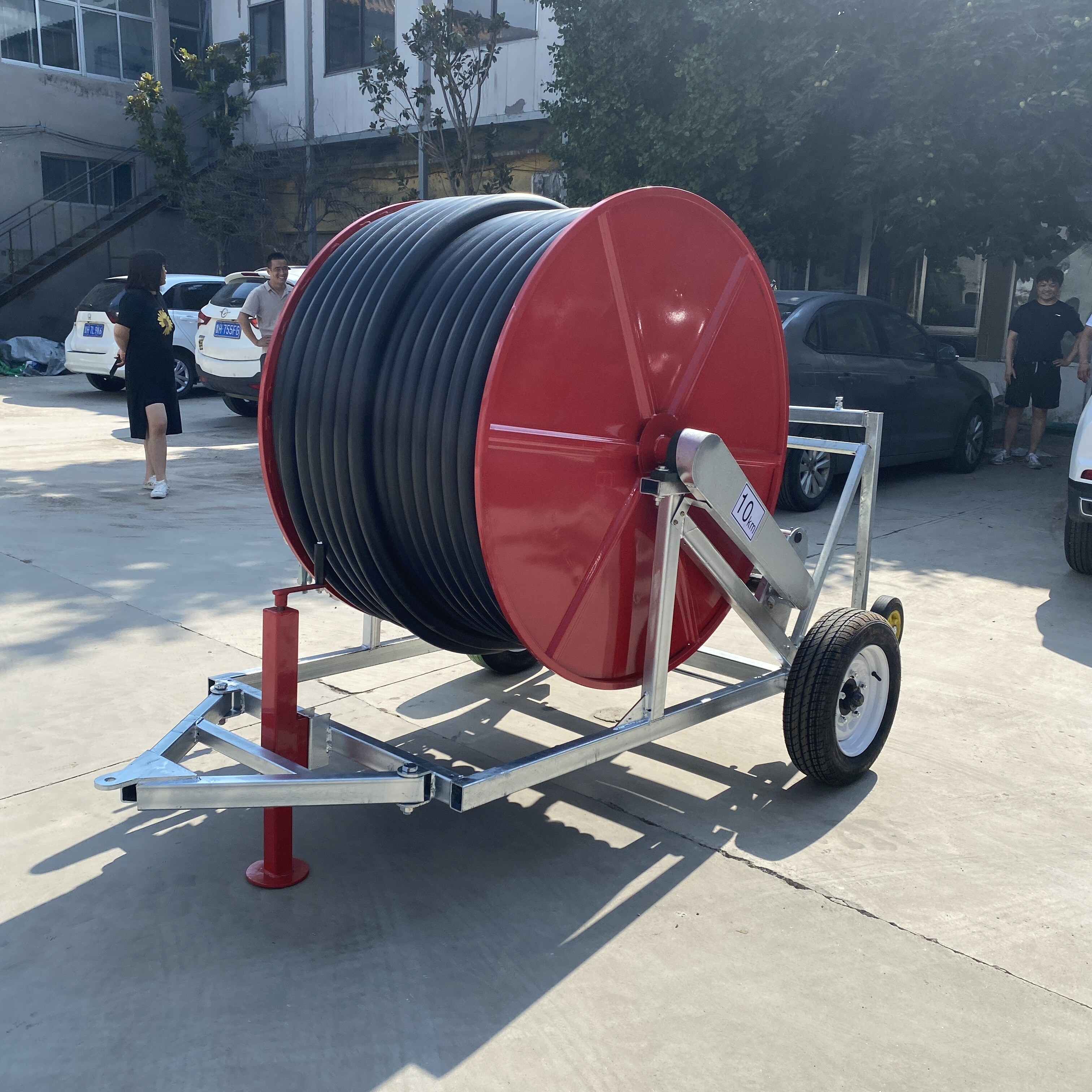 Máquina de rega com carretel