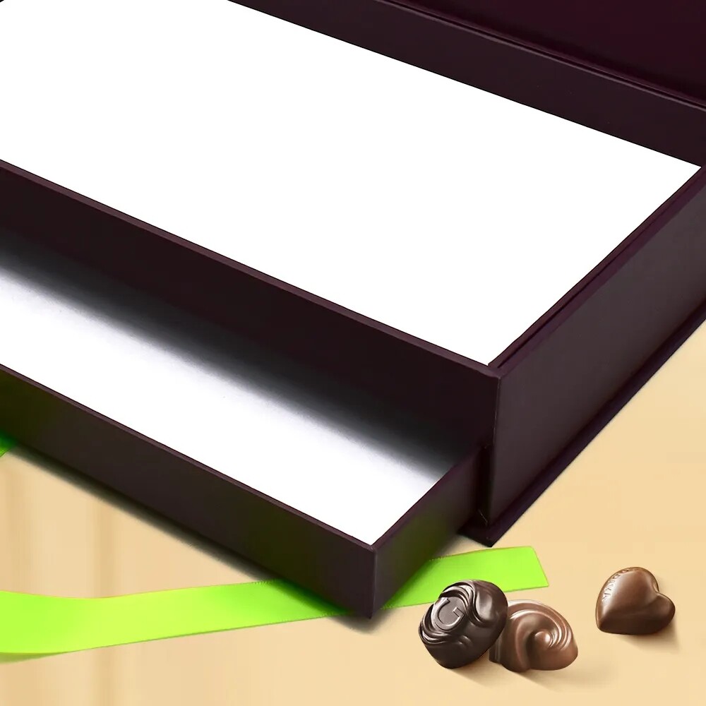Hot Sales Custom ized Size Color Logo New Design Printing Rigid Cardboard Luxury Chocolate Packaging Gift box With Ribbon
