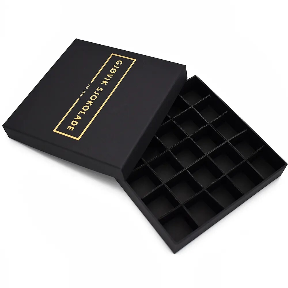 Hot Sales Custom ized Size Color Logo New Design Printing Rigid Cardboard Packaging Luxury Chocolate Packaging Gift Box with Ribbon