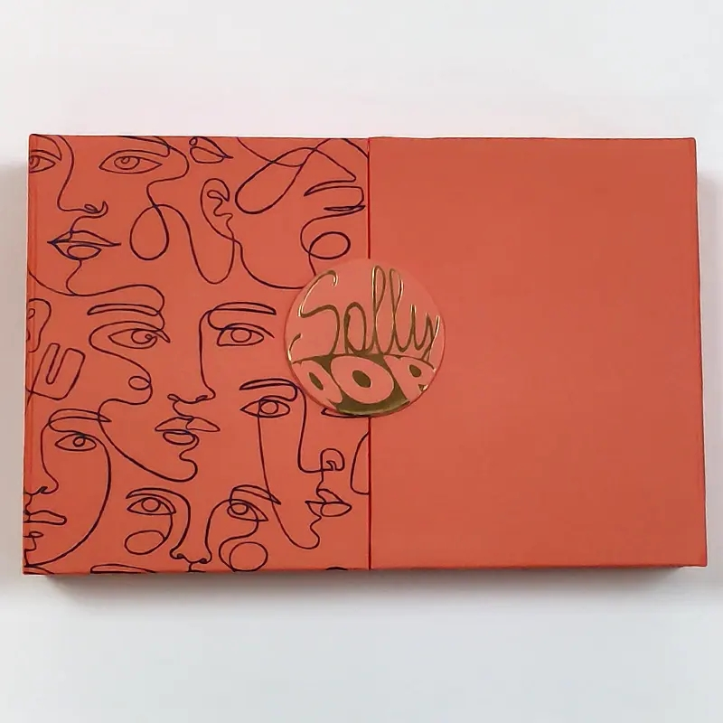 Hot Sales Luxury Custom ized Size Color New Design Printing Standing Foldable Logo Plate Case Golden Hot Stamping Chocolate Box