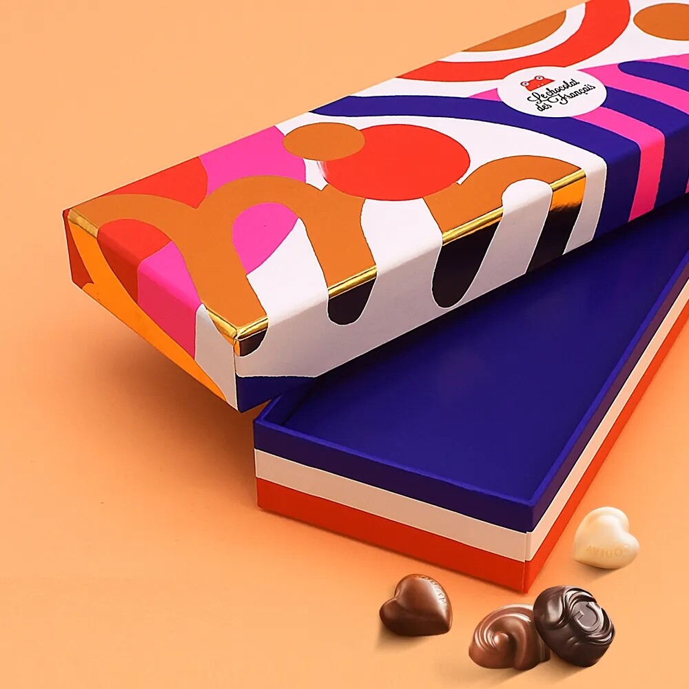 Hot Sales Customized Size Color Logo New Design Printing Folding Carton Package Luxury Chocolate Packaging Gift box