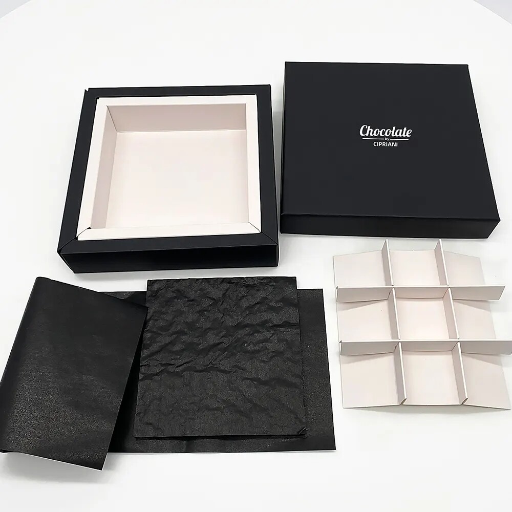 New Design Customized Size Color Logo Hot Sales Printing Rigid Folding Carton Packaging Luxury Chocolate Packaging Gift Box