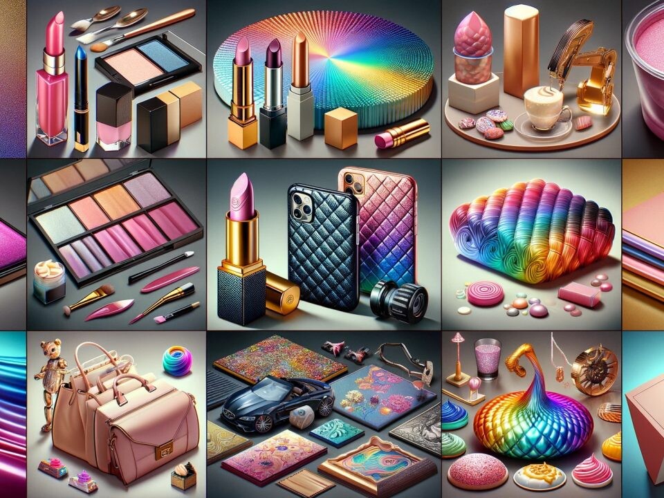 Mejora visual con polvo nacarado y pigmentos nacarados