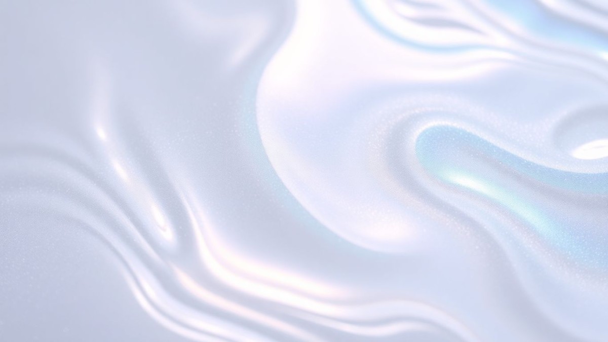 Iridescent pearl pigments shimmering with subtle rainbow hues