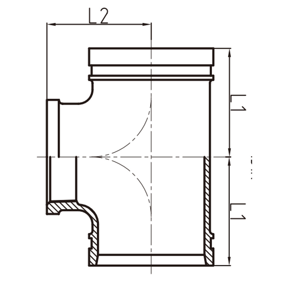  Te reductora con rosca hembra XGQT04S