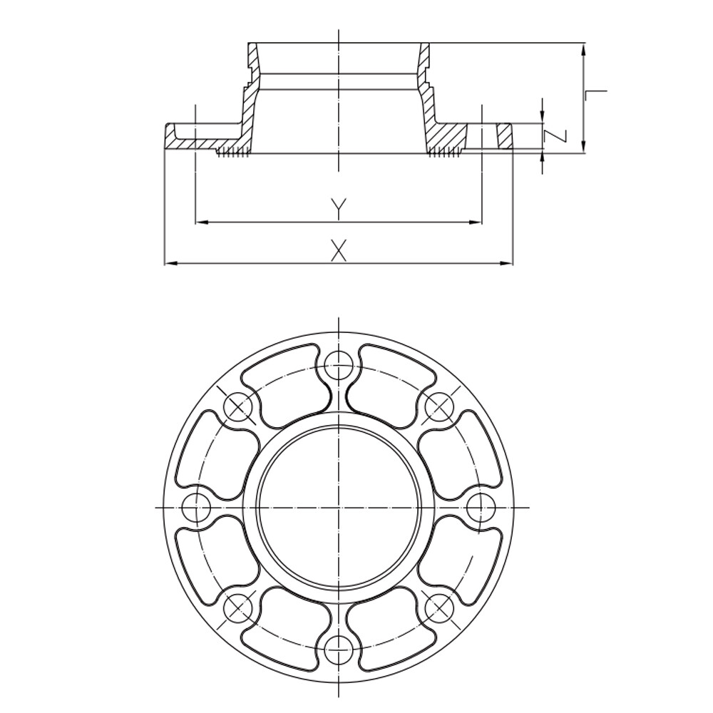 Adaptador de brida ANSI CLASS150 XGQT08