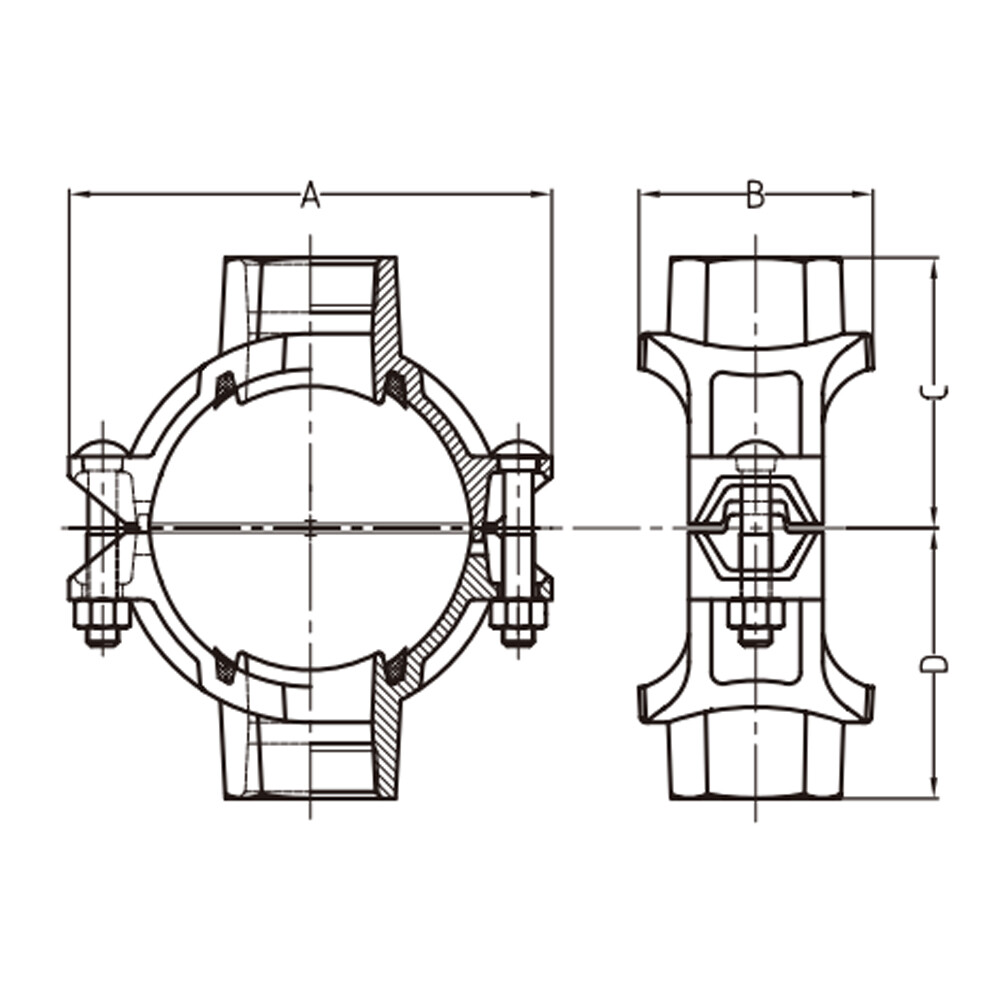 Rosca mecánica en cruz XGQT31S Rosca mecánica en cruz XGQT31S