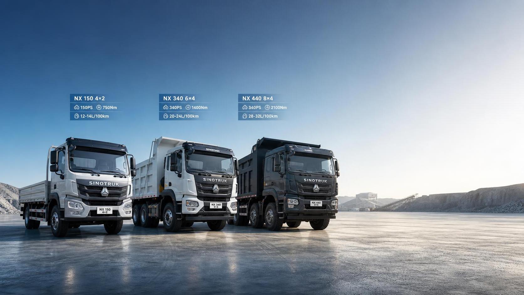 Opciones de motores Sinotruck comparadas según la capacidad de carga y la eficiencia del combustible