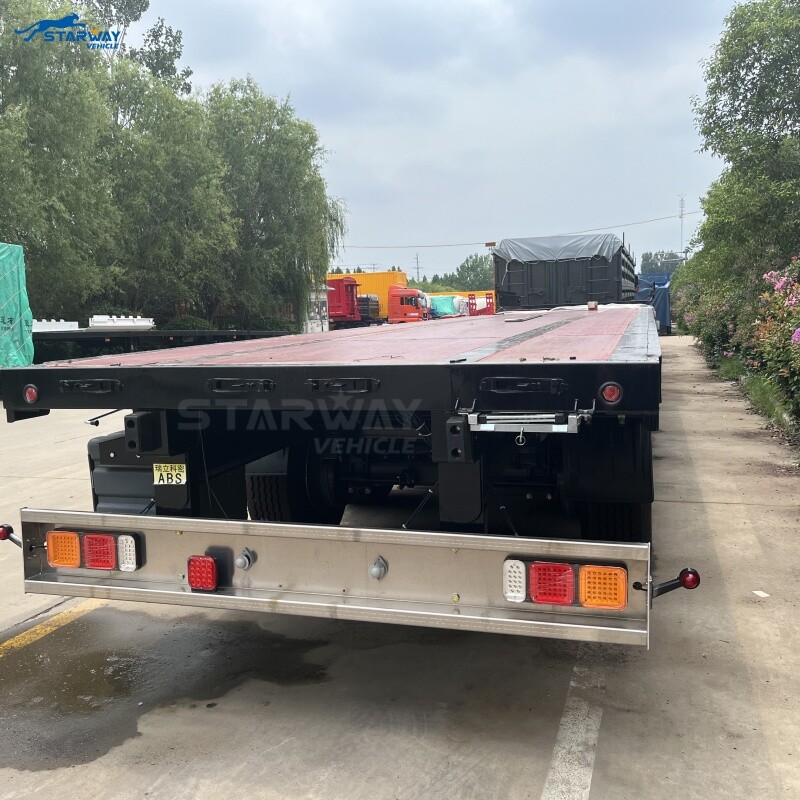 Semirremolque de plataforma de 3 ejes con piso de madera