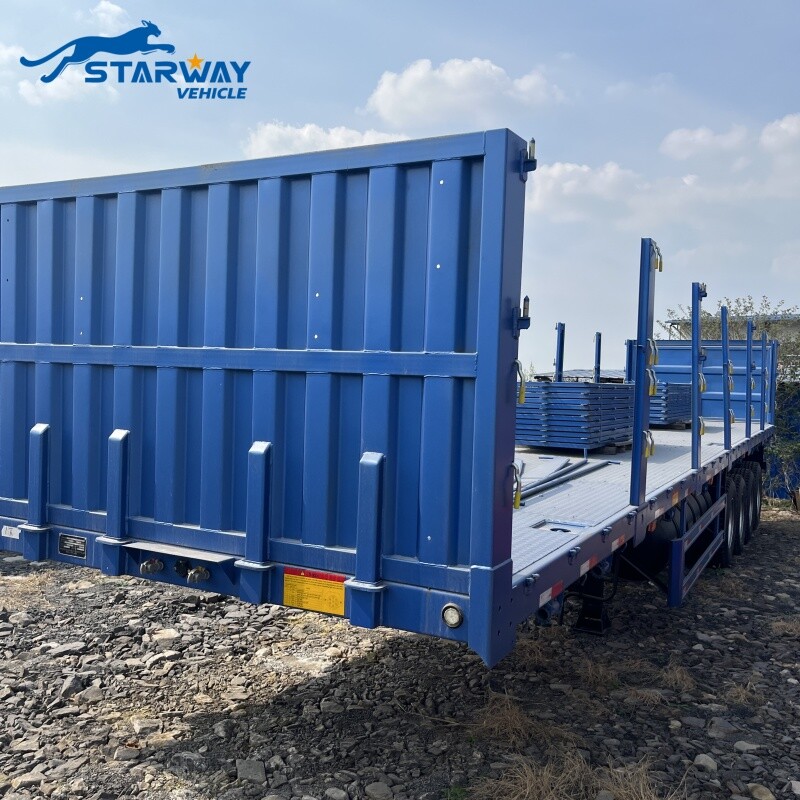 Remolque de plataforma de 4 ejes y 70 toneladas