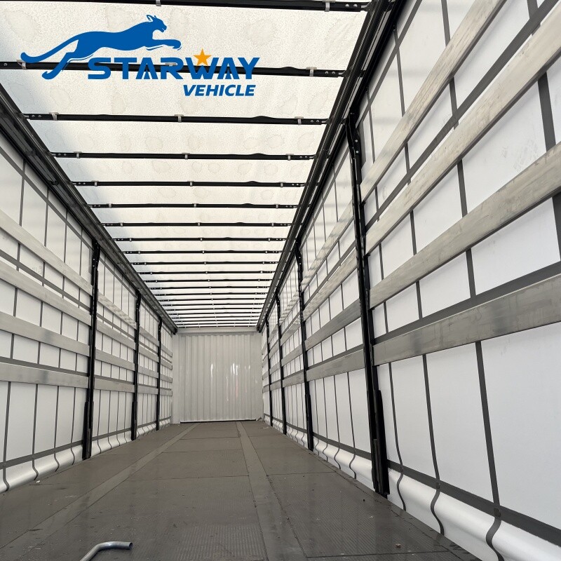 3 Ejes 45ft Tautliner Cortinas laterales Remolque