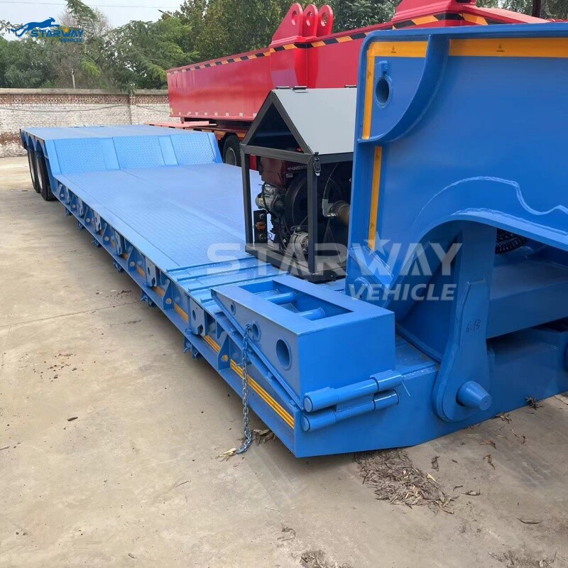 80 ton Hydraulic Detachable Gooseneck Lowboy Trailer