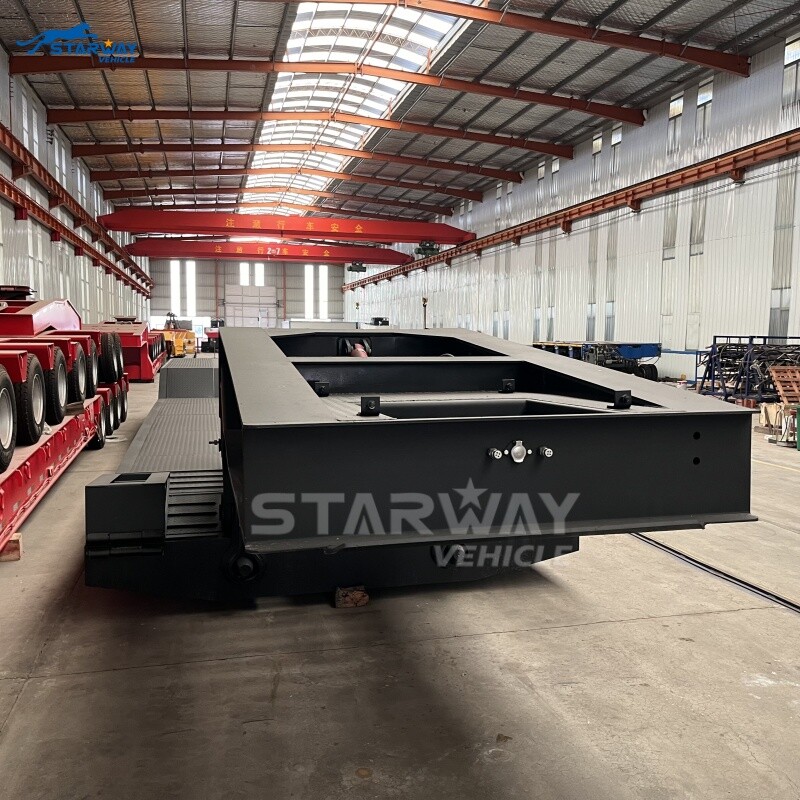 Para semirremolque de plataforma baja con cuello de cisne hidráulico