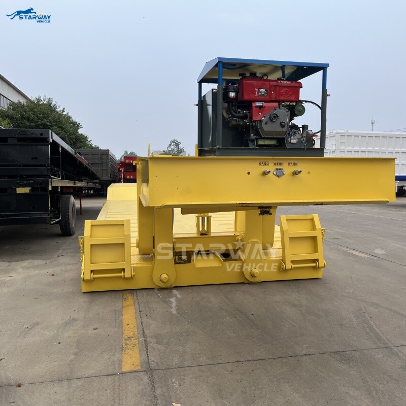 Cuello de cisne desmontable 4 ejes 100 toneladas Lowbed Trailer