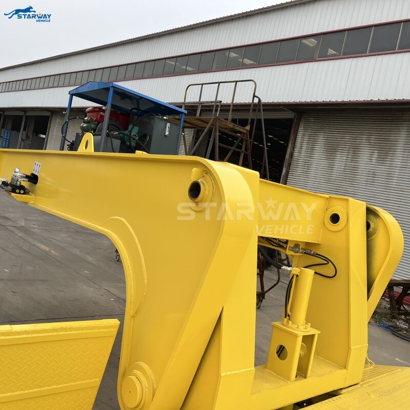 Cuello de cisne desmontable 4 ejes 100 toneladas Lowbed Trailer