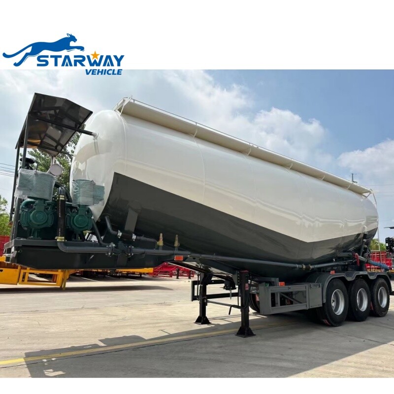 Semirremolque cisterna de cemento a granel de 3 ejes y 50 toneladas
