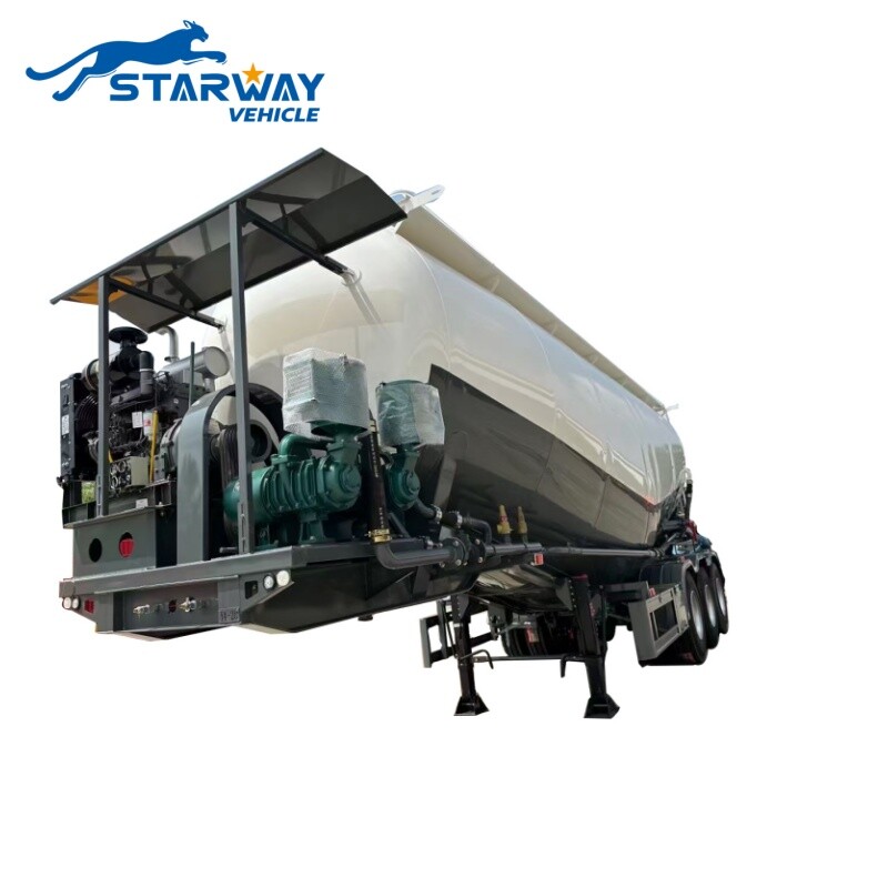 Semirremolque cisterna de cemento a granel de 3 ejes y 50 toneladas