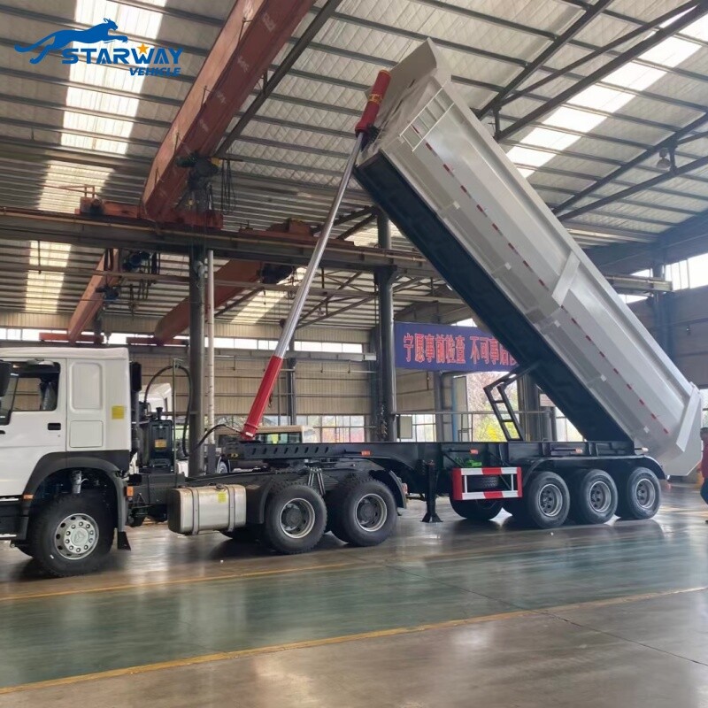 50 Ton Remolque Volquete Trasero Para la Venta