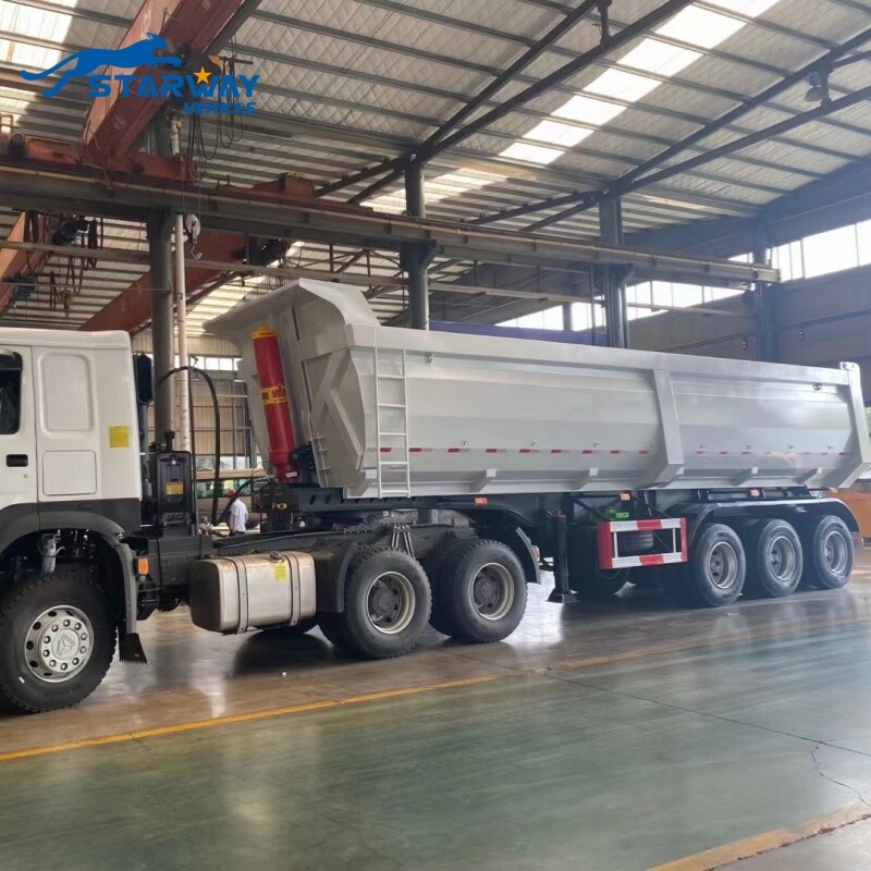50 Ton Remolque Volquete Trasero Para la Venta