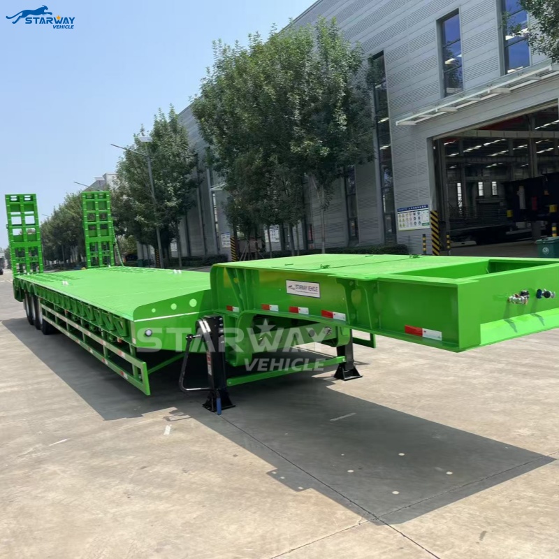 Remolque de plataforma baja de 3 ejes de 16.5m