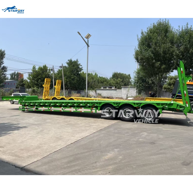 Remolque de plataforma baja de 3 ejes de 16.5m