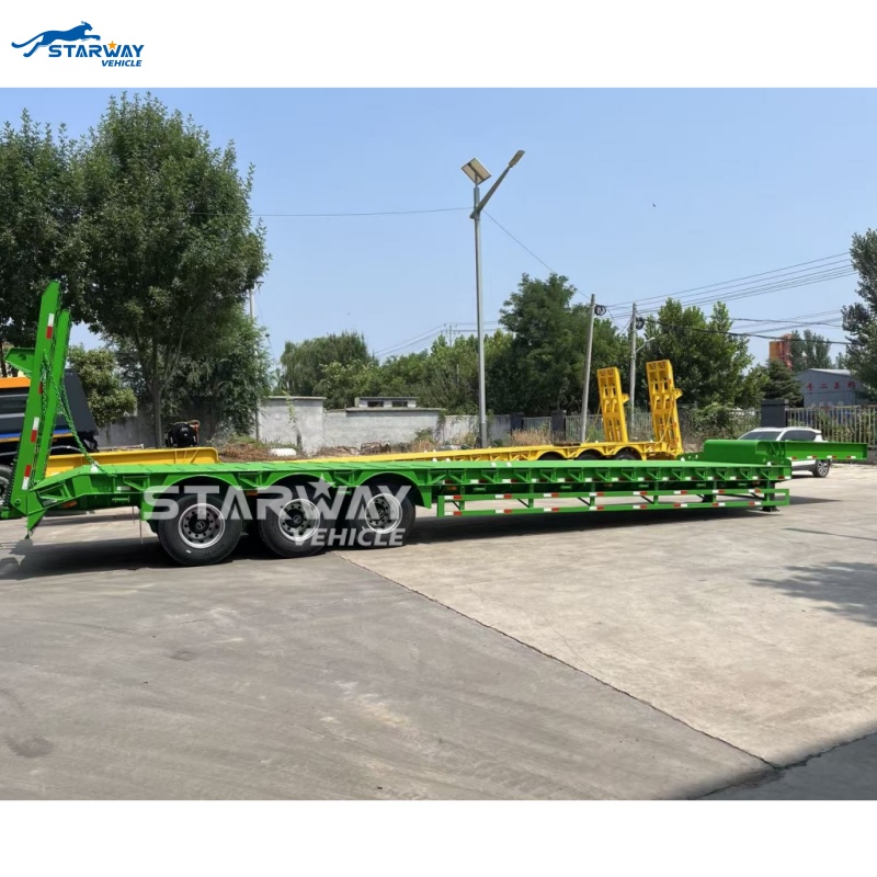 Remolque de plataforma baja de 3 ejes de 16.5m