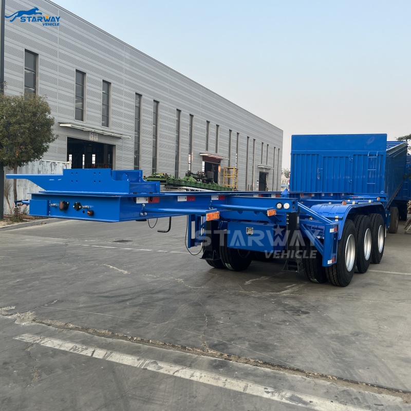 2 ejes 20ft Esqueleto Remolque A la venta