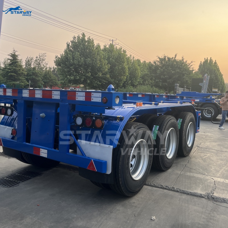 2 ejes 20ft Esqueleto Remolque A la venta