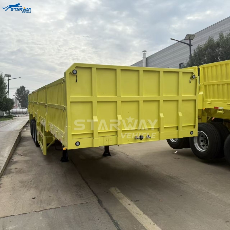 Semi-remolque de pared lateral de 4 ejes en venta
