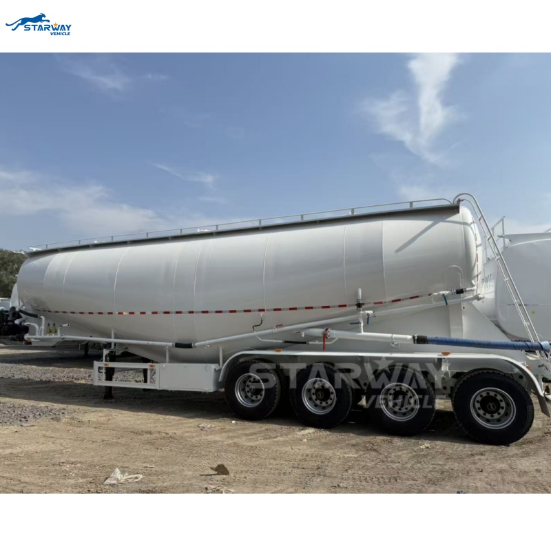Remolque cisterna de cemento a granel de 4 ejes en venta