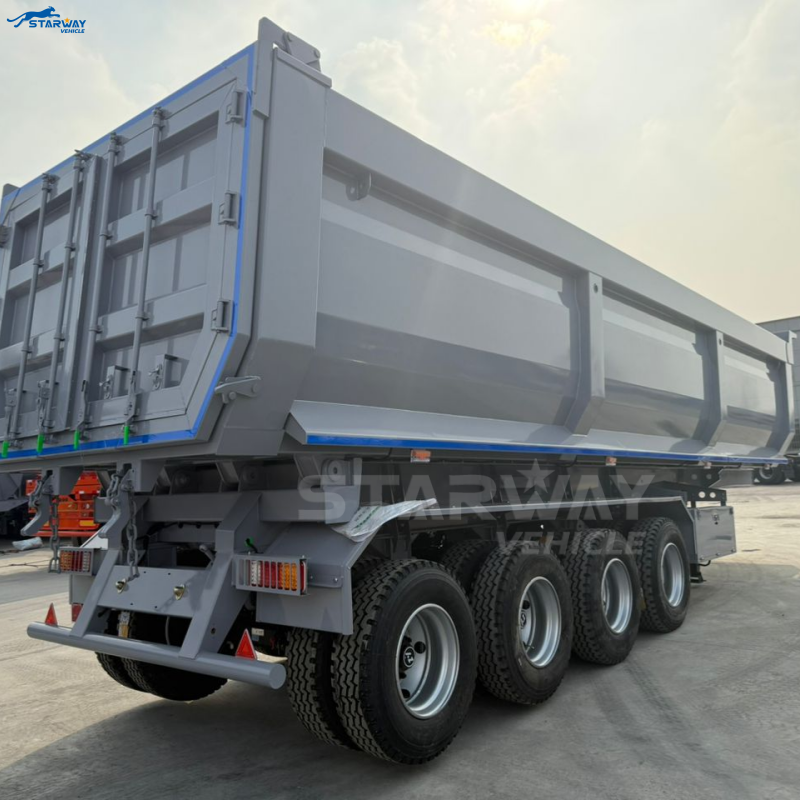 Semirremolque Volquete Trasero de 4 Ejes para Piedra