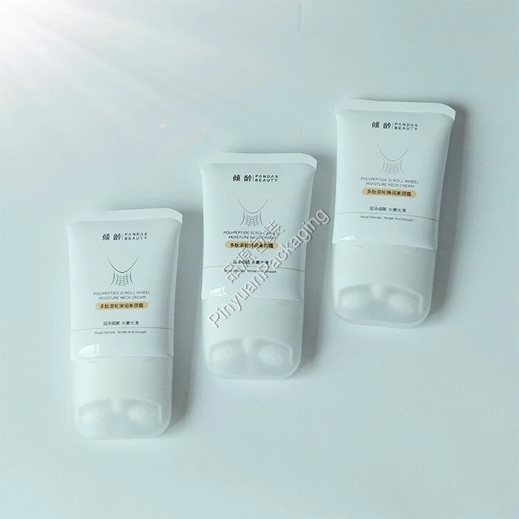 D55 100ml Neck Cream PE Cosmetic Tube Functional Head with Scroll Wheel