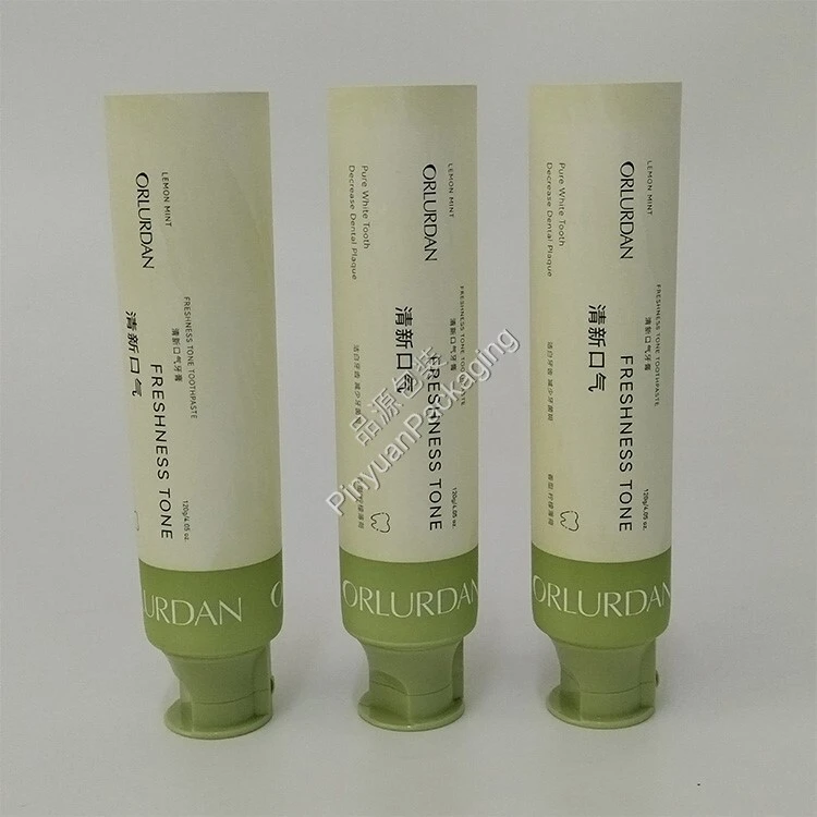 D38 120ml Toothpaste PE Cosmetic Tube with Flip-top Cap