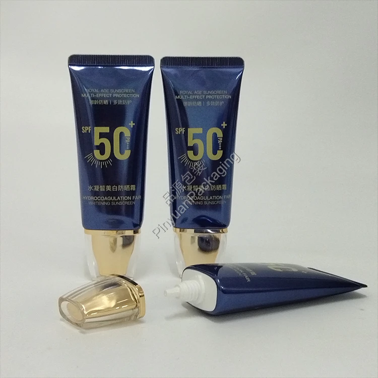 D30 30g Sunscreen Cream  High-gloss ABL Cosmetic Tube with Dedicated Square Cap