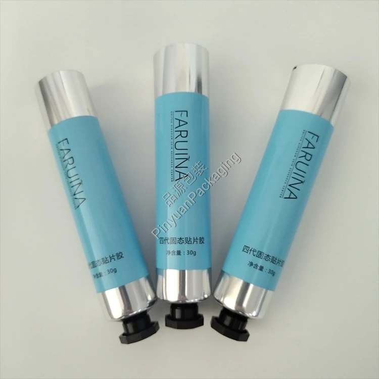 D25 30g Adhesive Patch Hand Cream ABL Cosmetic Tube with Black Octagonal Cap