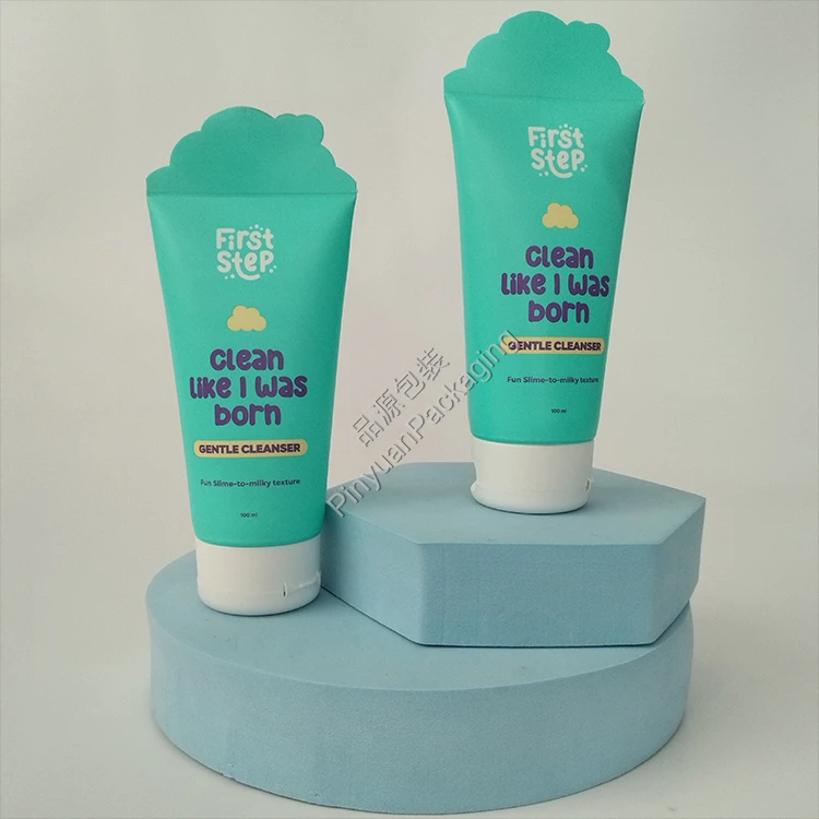 D40 100ml Facial Cleanser PBL Cosmetic Tube with Curved Flip-top Cap