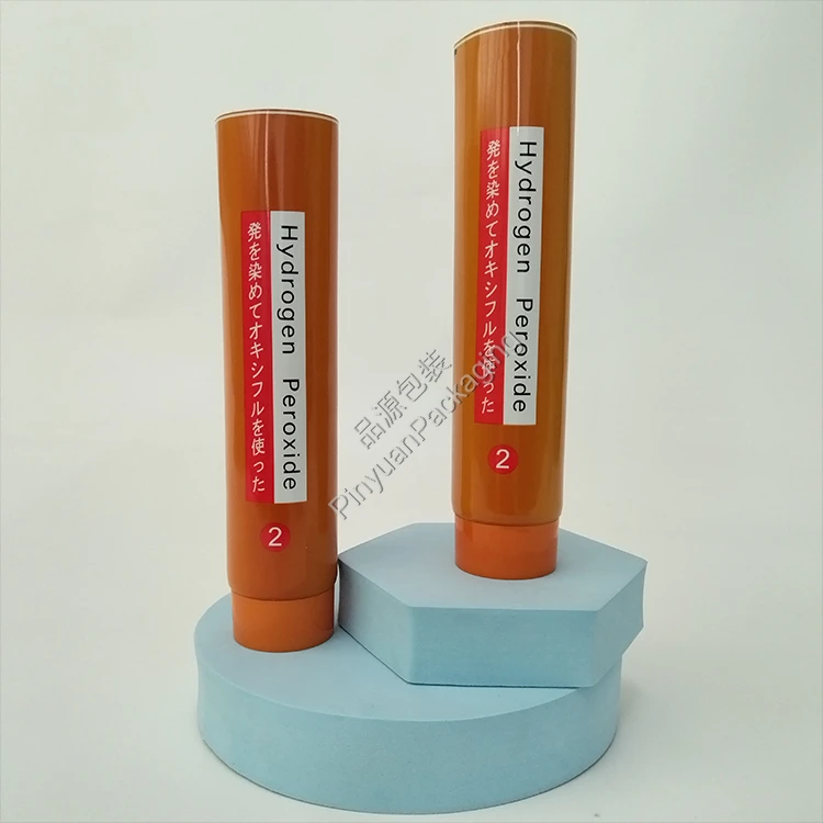 D45 200ml Hair Colors Cream ABL Cosmetic Tube with Orange Screw Cap