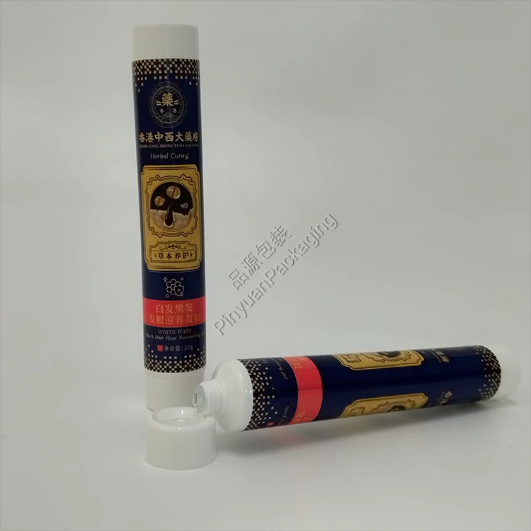 D22 30g Haircare Gel PE Cosmetic Tube with White Screw Cap