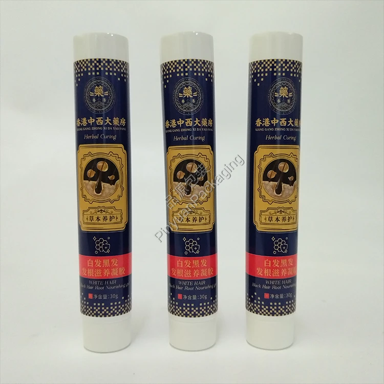 D22 30g Haircare Gel PE Cosmetic Tube with White Screw Cap